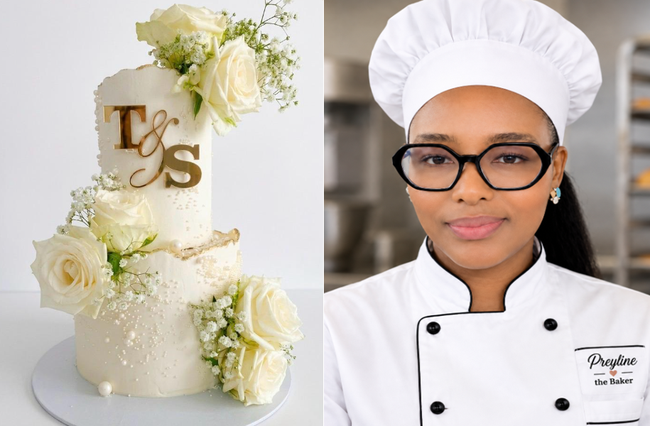A home bakery owner using her business website